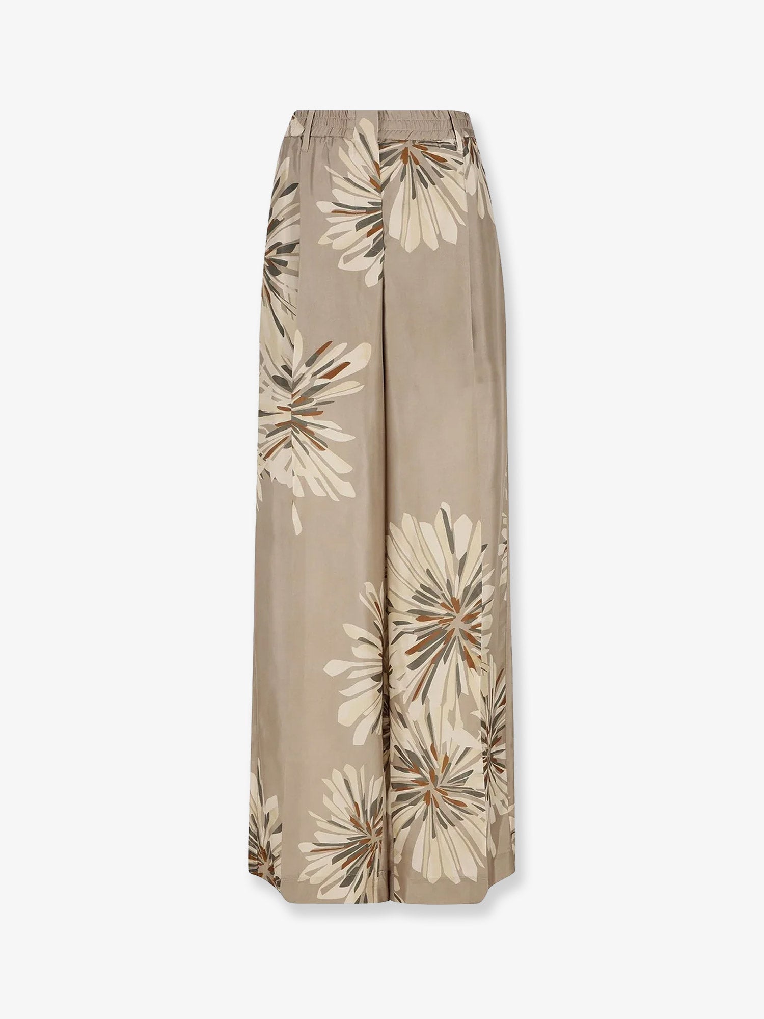 Brunello Cucinelli Printed Silk Trousers