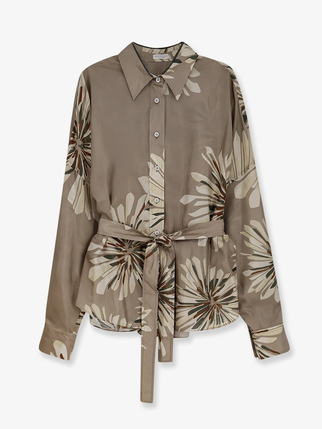 Brunello Cucinelli Silk Shirt With Belt