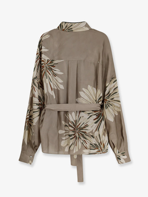 Brunello Cucinelli Silk Shirt With Belt