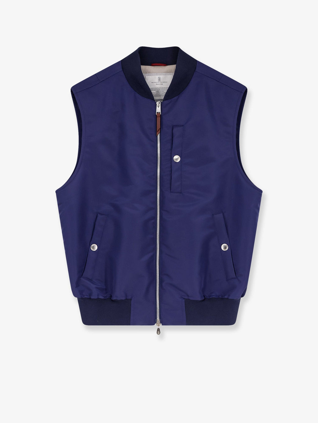 Brunello Cucinelli Water-Repellent Nylon Sleeveless Jacket