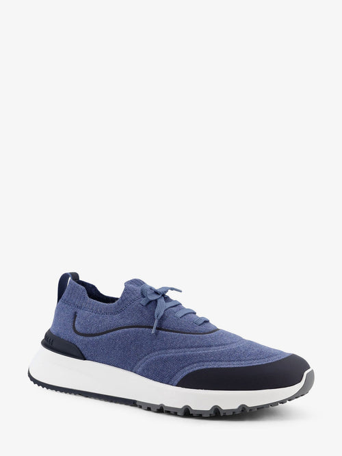 Brunello Cucinelli Fabric Sneakers With Embossed Logo On The Back