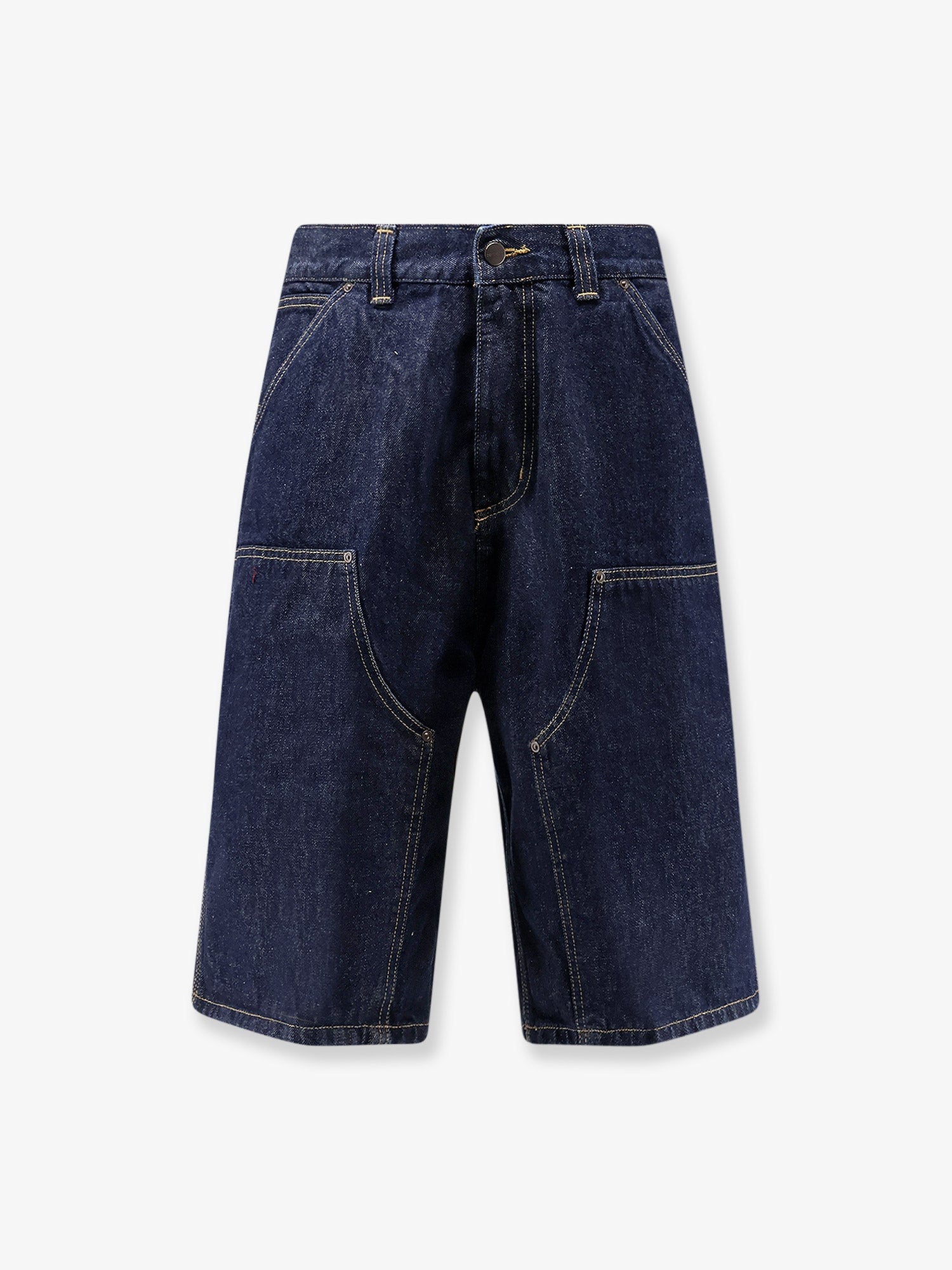 Carhartt Wip Og Double Knee Blue Denim Shorts