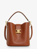 Celine Medium Louise Bucket Bag With Metal Triomphe Logo