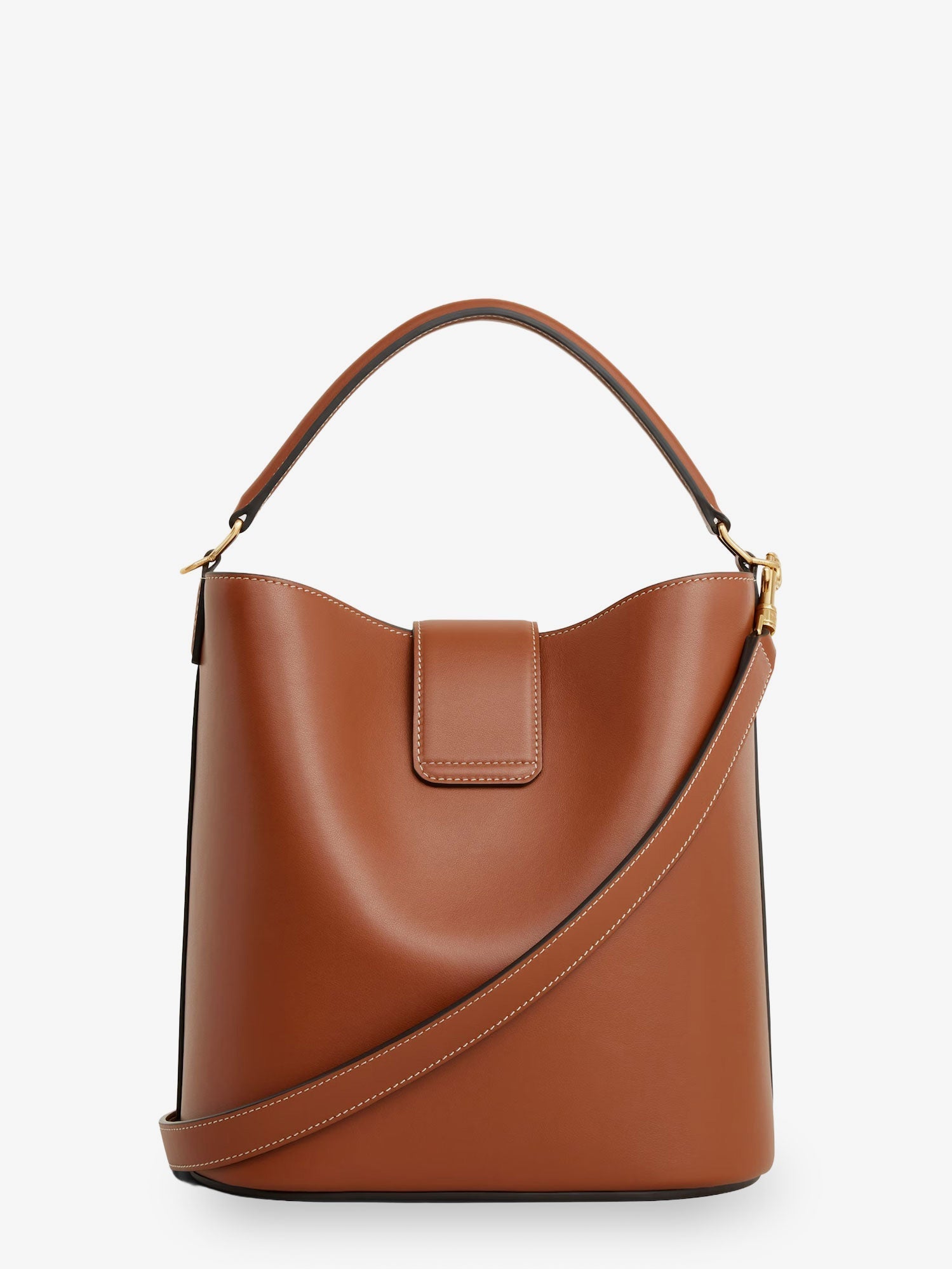 Celine Medium Louise Bucket Bag With Metal Triomphe Logo