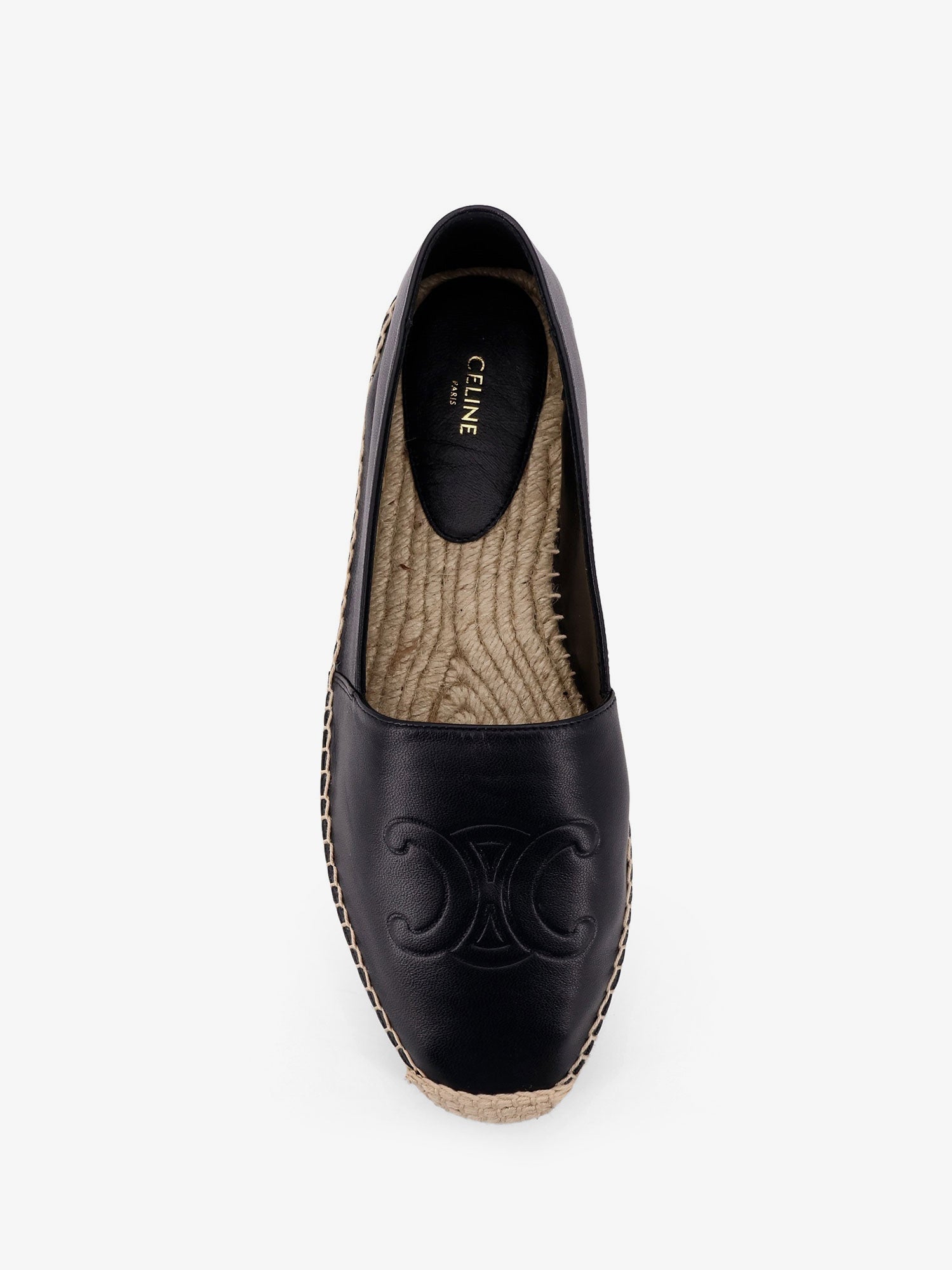Celine Leather Espadrilles With Triomphe Detail