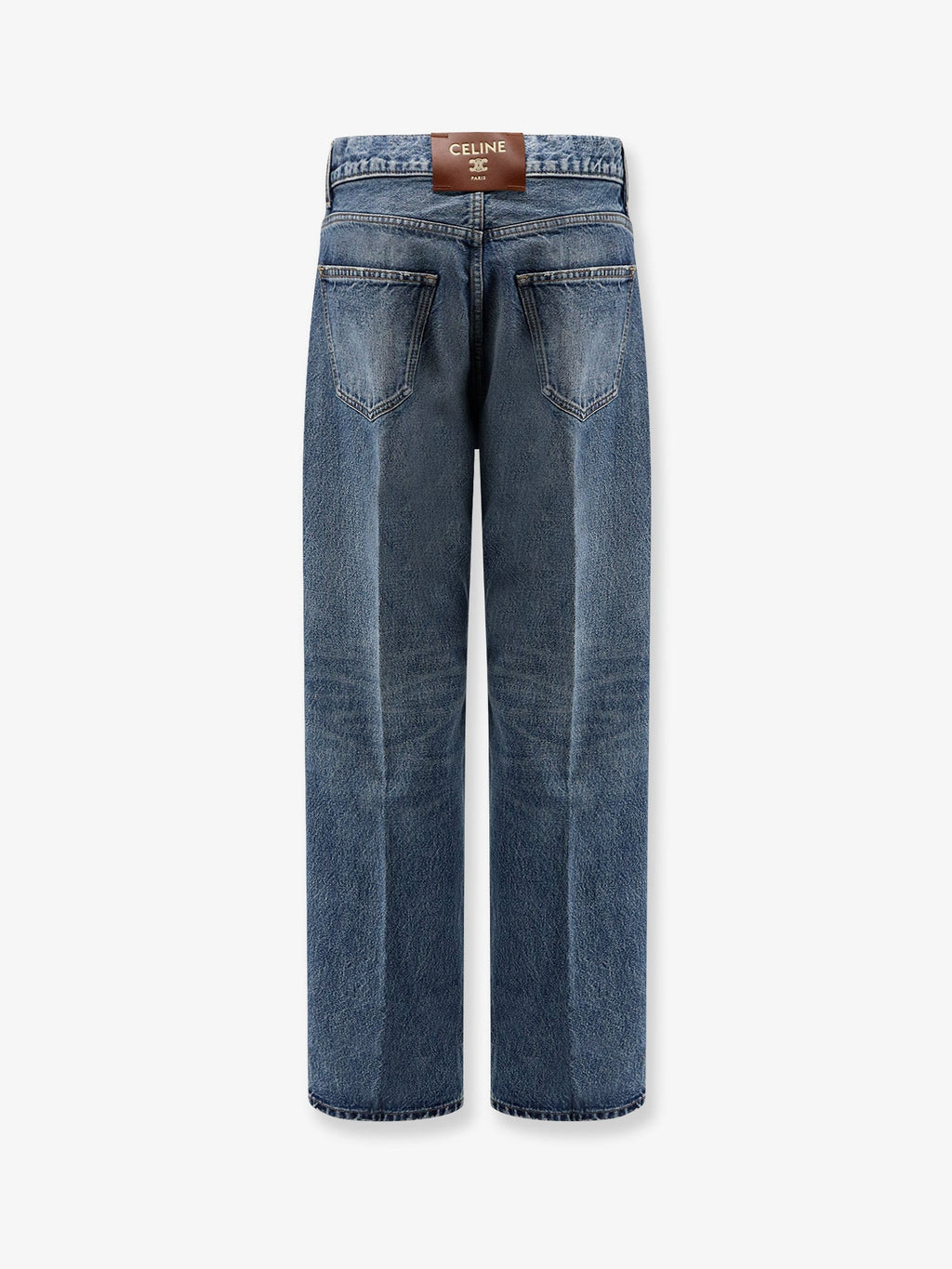 Celine Denim Jeans With Back Logo Label
