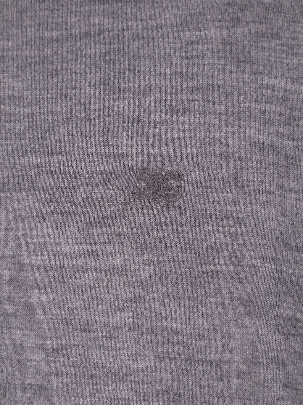 Celine Cashmere And Silk Polo Shirt With Embroidery Logo On The Front