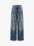 Chloe' Blue Denim Jeans With Logo Label On The Back