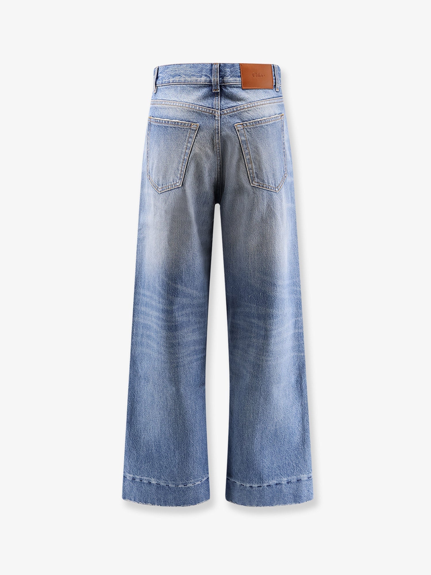 Chloe' Stone-Washed Denim Jeans
