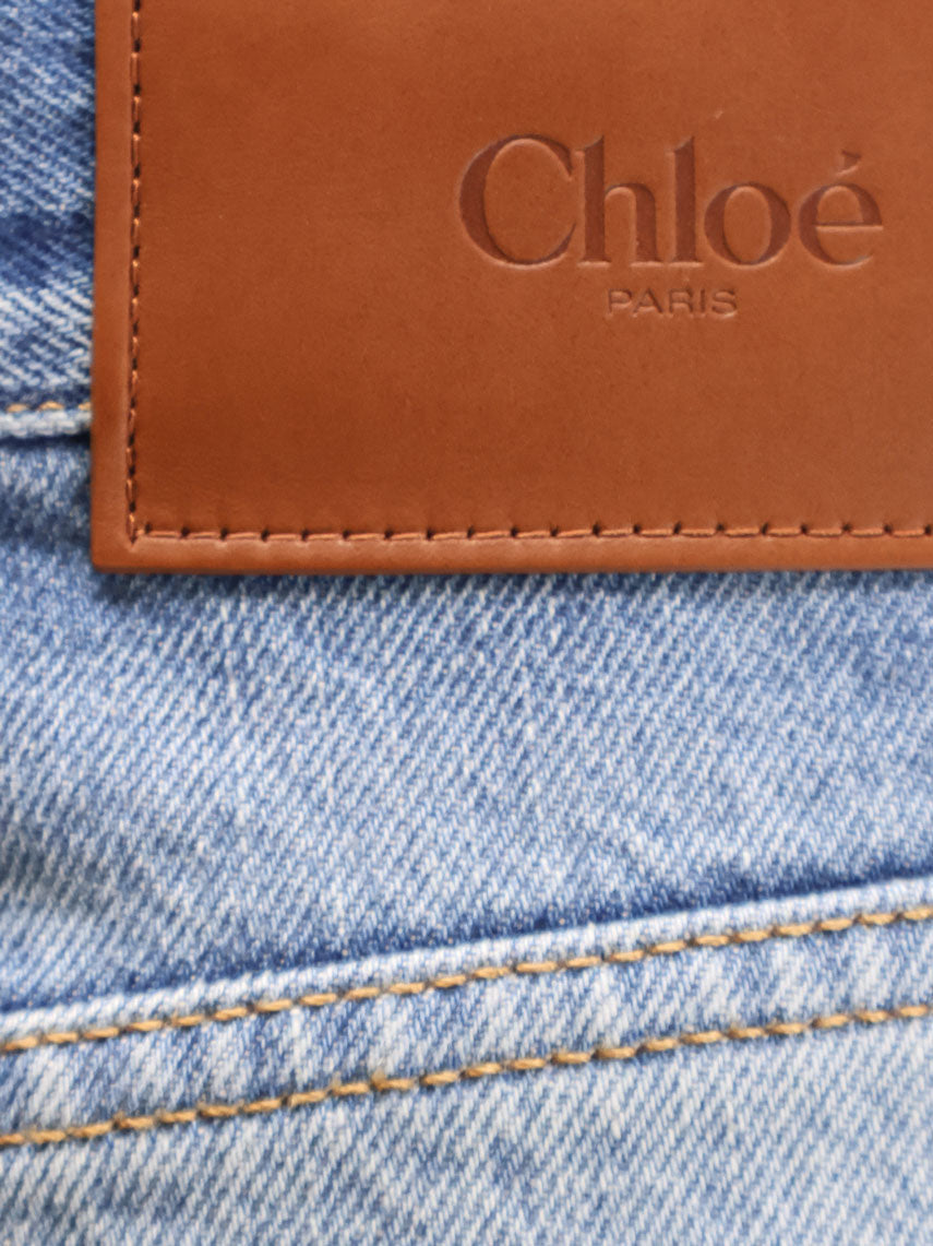 Chloe' Stone-Washed Denim Jeans