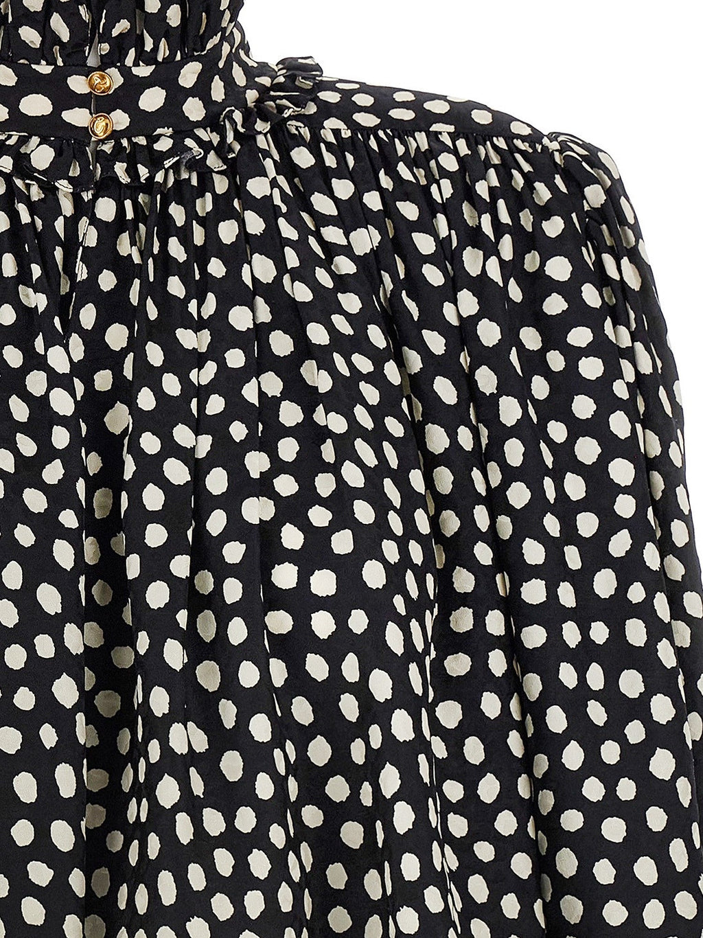 Chloe' Polka-Dots Silk Shirt