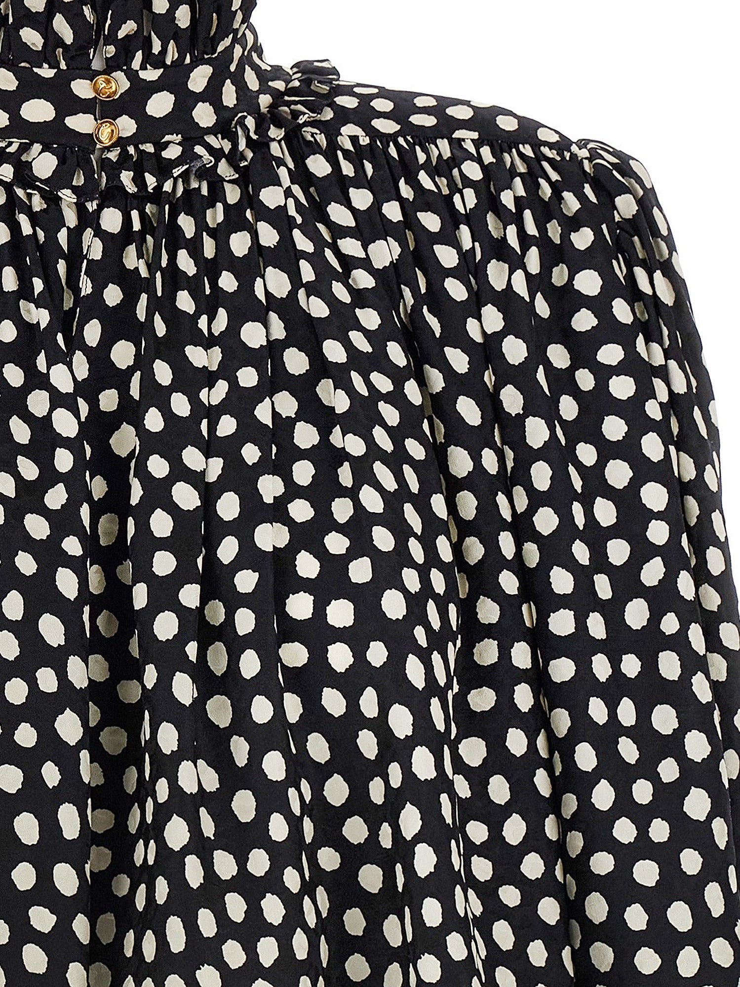 Chloe' Polka-Dots Silk Shirt
