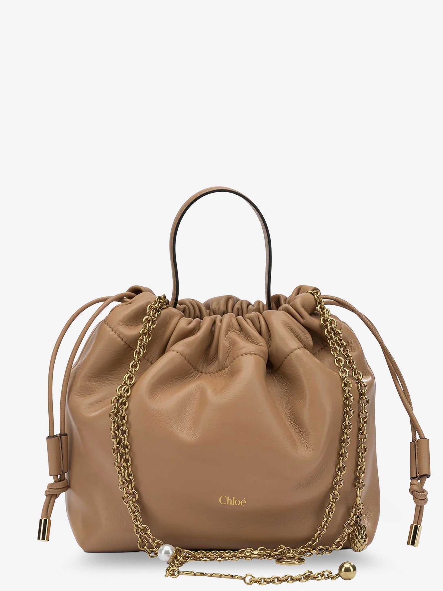 Chloe' Chloé Icons Leather Crossbody Bag With Logo On The Front