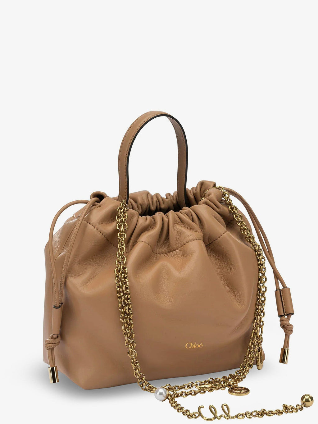 Chloe' Chloé Icons Leather Crossbody Bag With Logo On The Front
