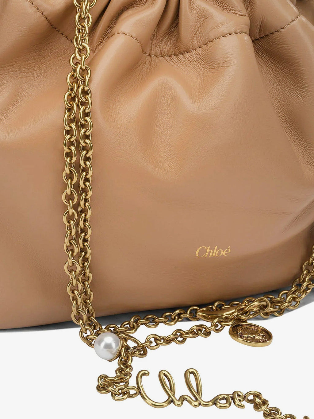 Chloe' Chloé Icons Leather Crossbody Bag With Logo On The Front