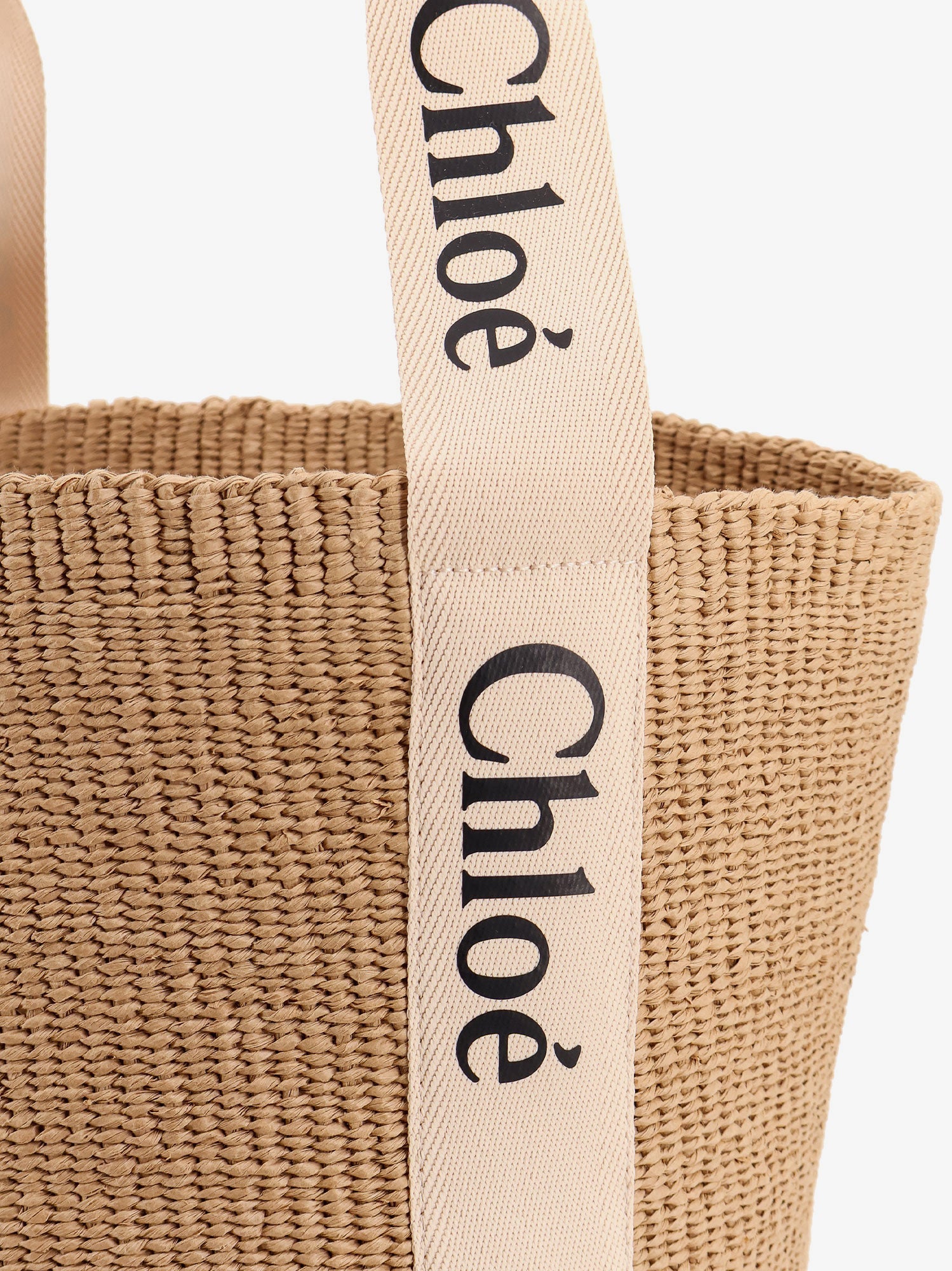 Chloe' Woody Raffia Shoulder Bag