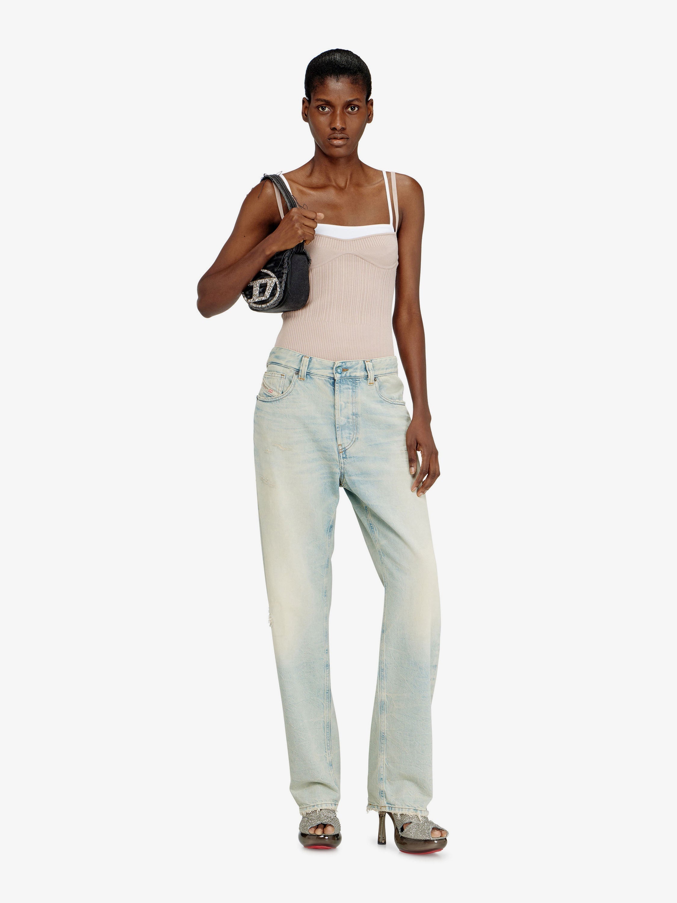Diesel 1Dr Denim Shoulder Bag
