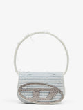 Diesel 1Dr Denim Shoulder Bag With Rhinestone D Logo