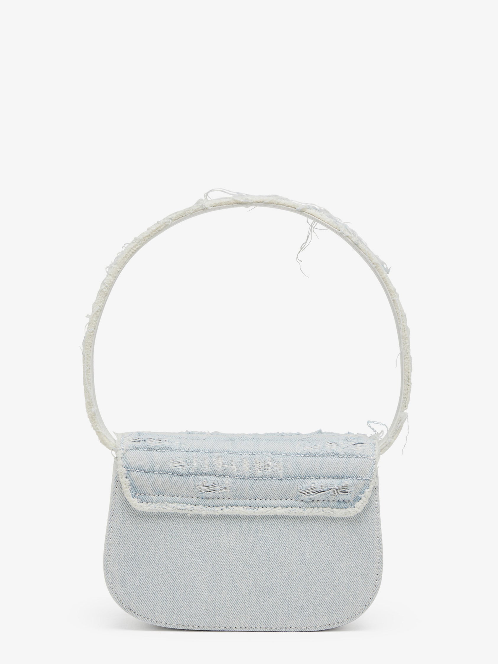 Diesel 1Dr Denim Shoulder Bag With Rhinestone D Logo