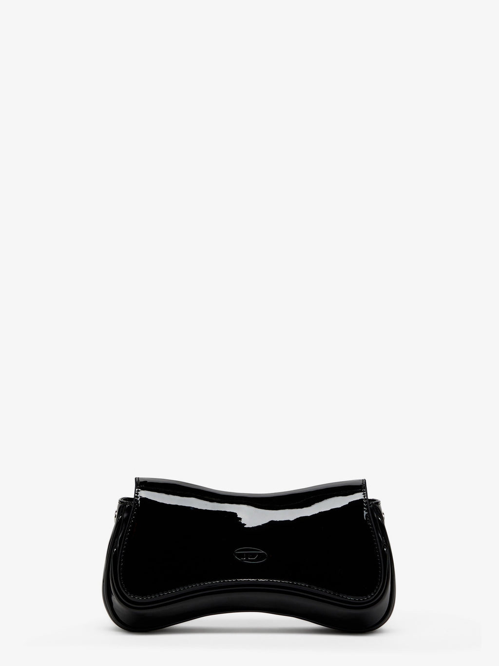 Diesel Play Clutch Shiny Leather Shoulder Bag