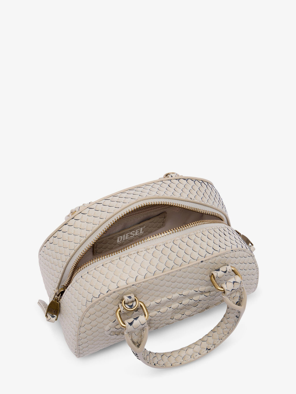 Diesel 1Dr Dome Python Leather Crossbody Bag