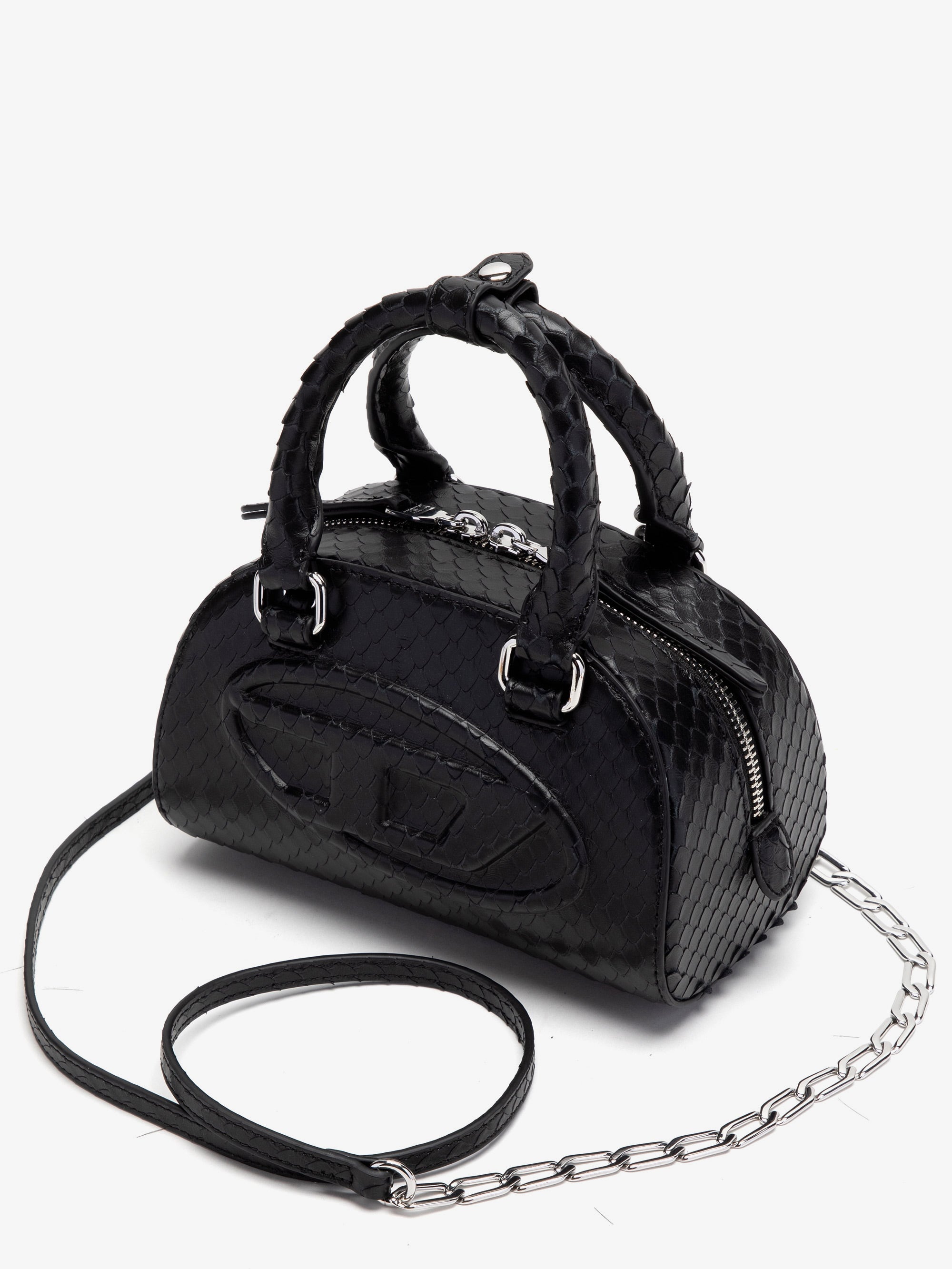 Diesel 1Dr Dome Python Leather Crossbody Bag