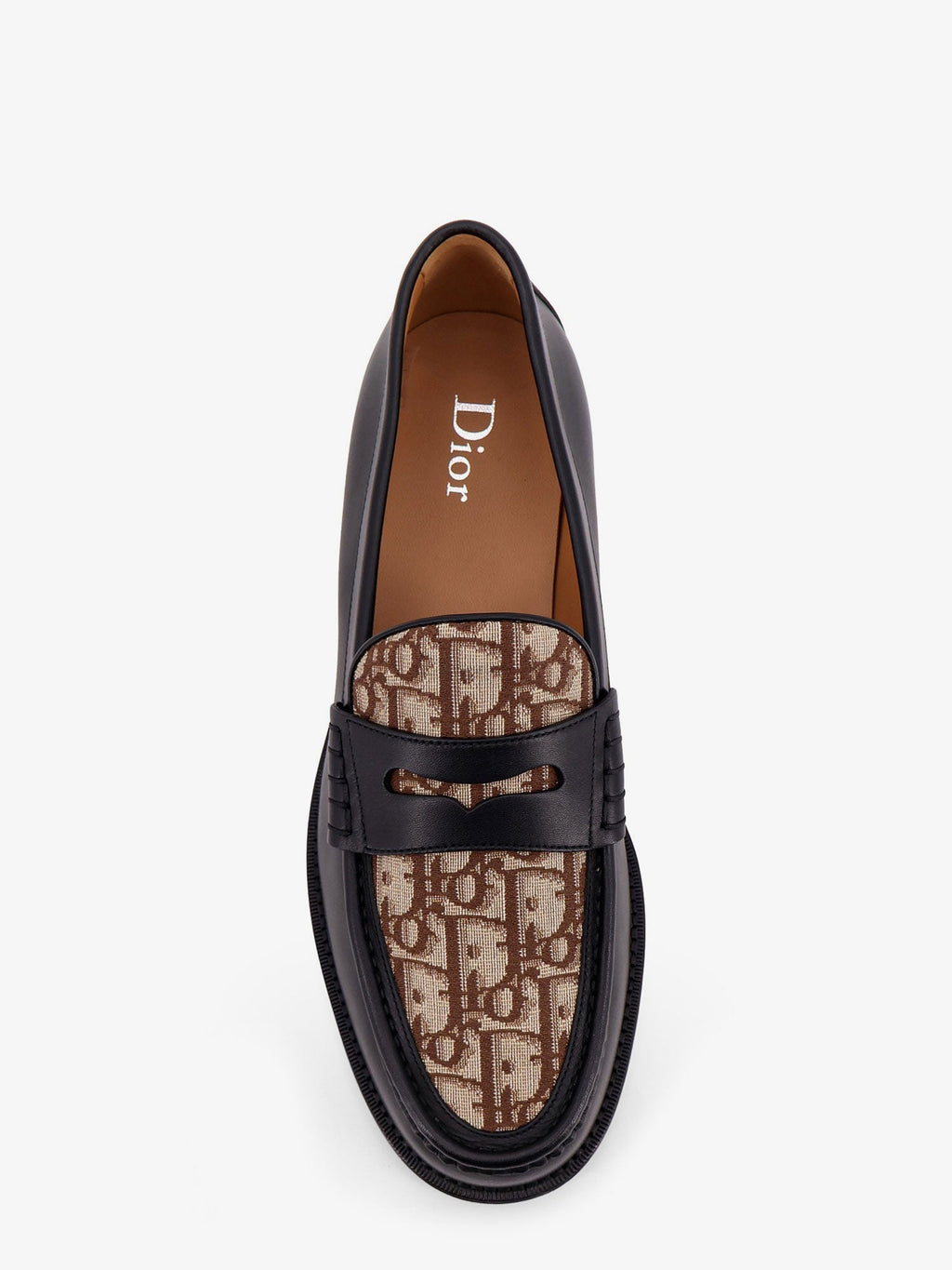 Dior Leather Loafers With Dior Oblique Detail