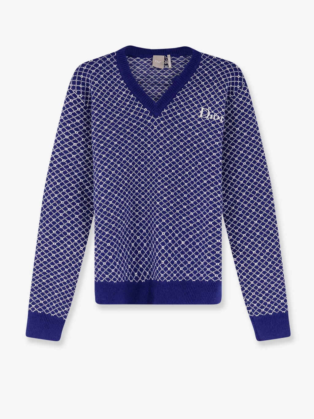 Dior Wool Sweater With Bicolor Pattern