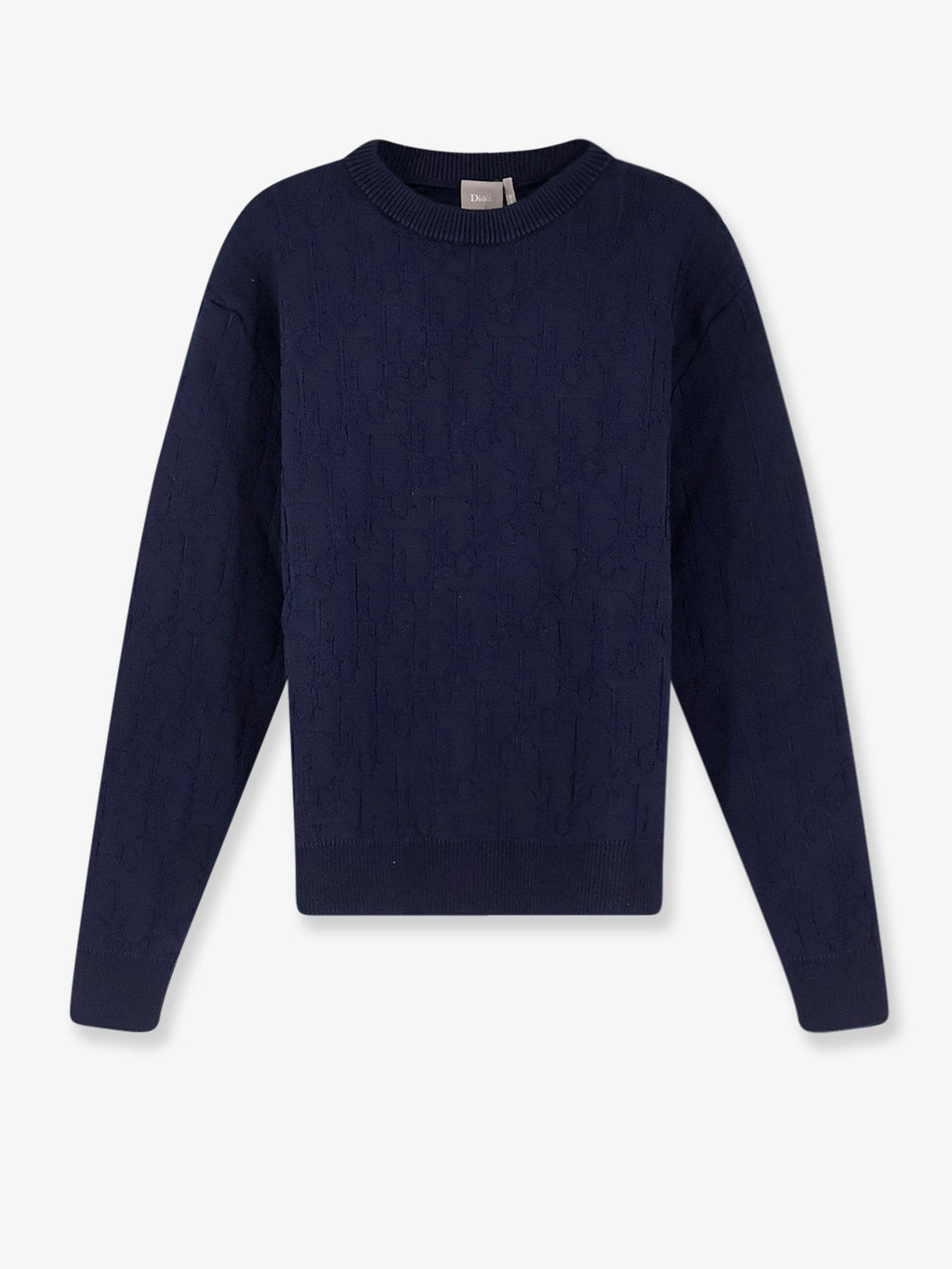 Dior Dior Oblique Cotton Sweater With All-Over Embossed Logo