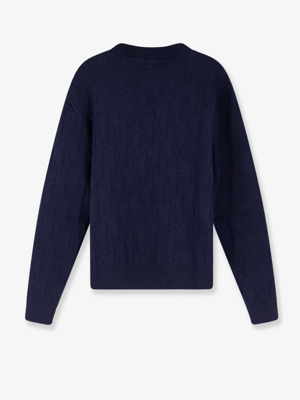 Dior Dior Oblique Cotton Sweater With All-Over Embossed Logo