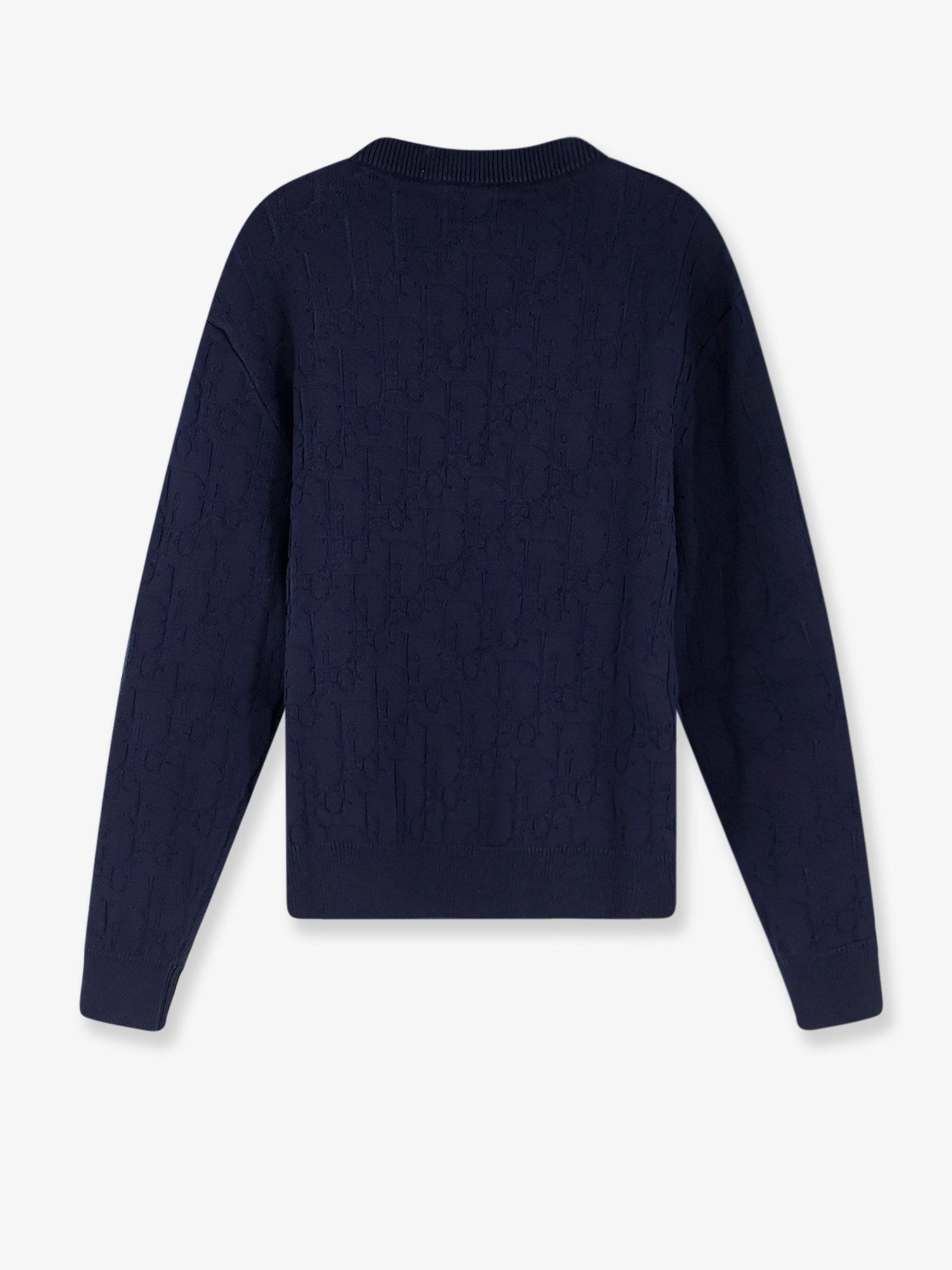 Dior Dior Oblique Cotton Sweater With All-Over Embossed Logo