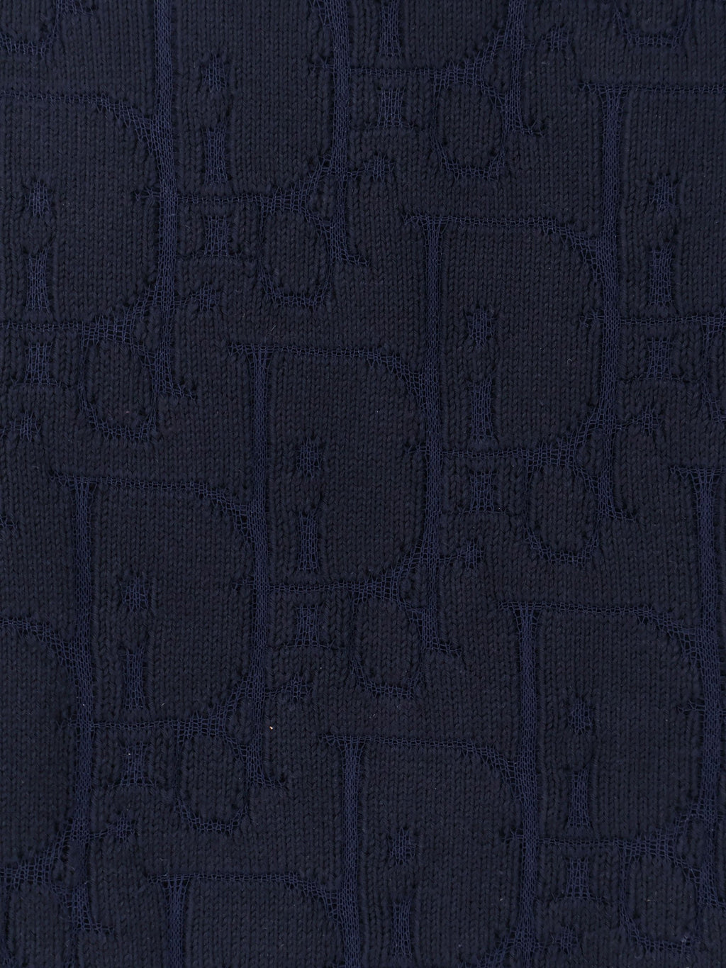 Dior Dior Oblique Cotton Sweater With All-Over Embossed Logo
