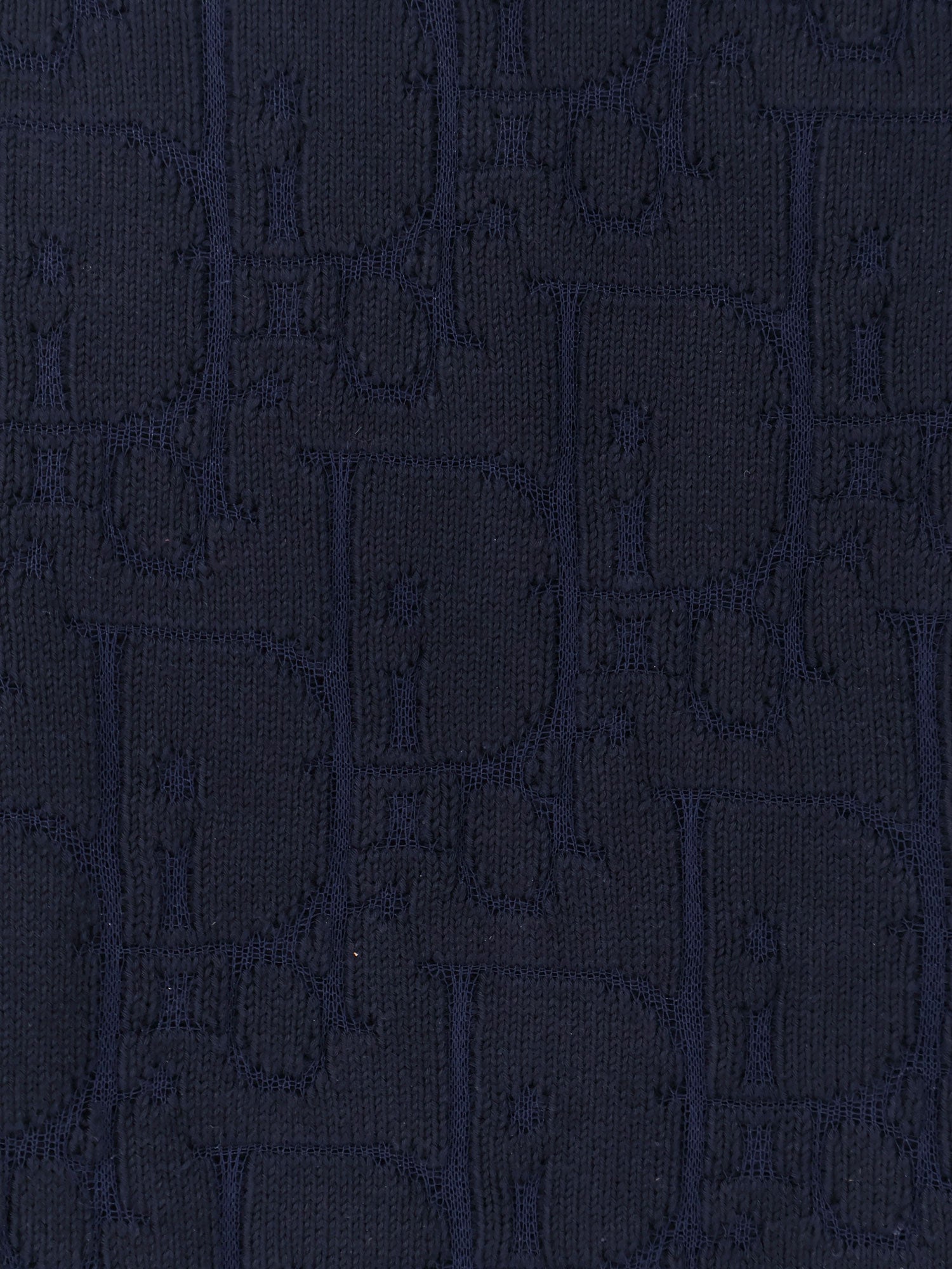 Dior Dior Oblique Cotton Sweater With All-Over Embossed Logo
