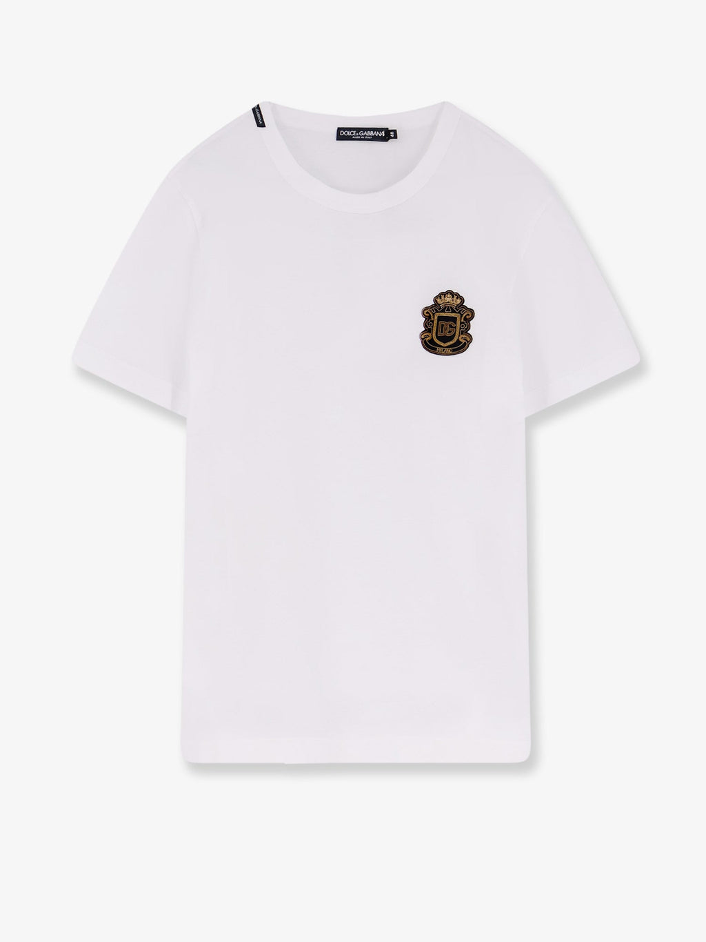 Dolce & Gabbana Cotton T-Shirt With Iconic Logo Patch