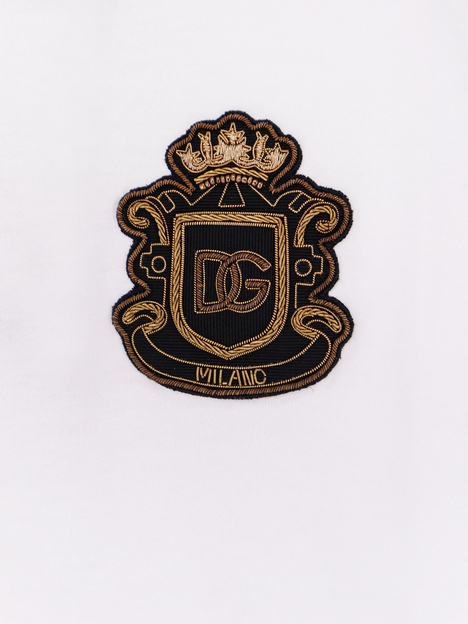 Dolce & Gabbana Cotton T-Shirt With Iconic Logo Patch