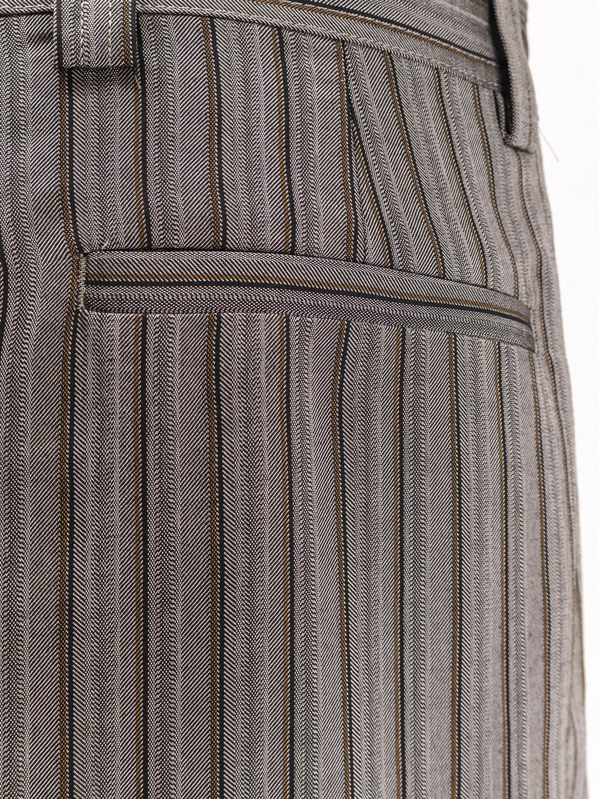 Dries Van Noten Pakora Viscose Trousers With Striped Motif