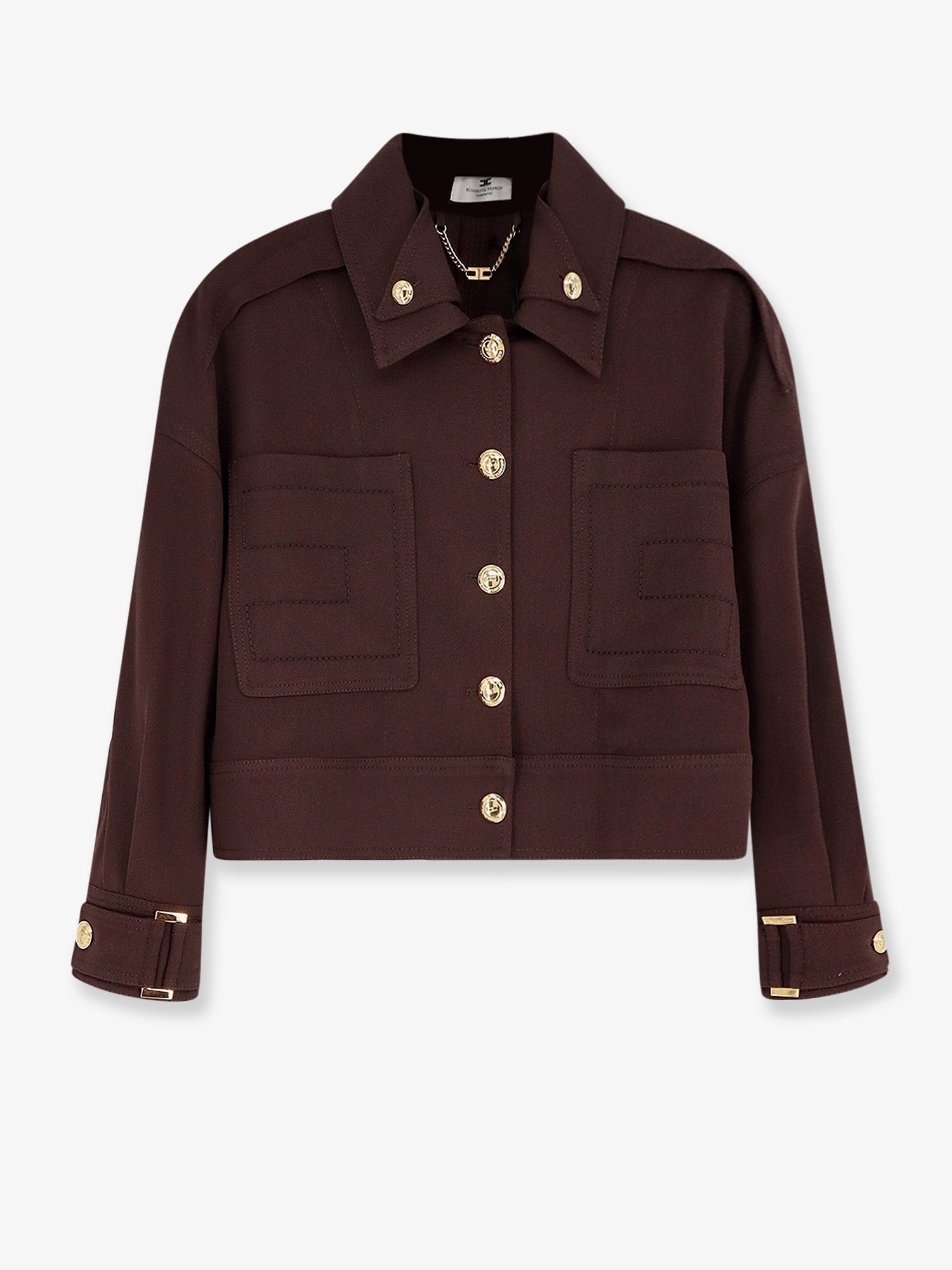 Elisabetta Franchi Cropped Viscose Jacket