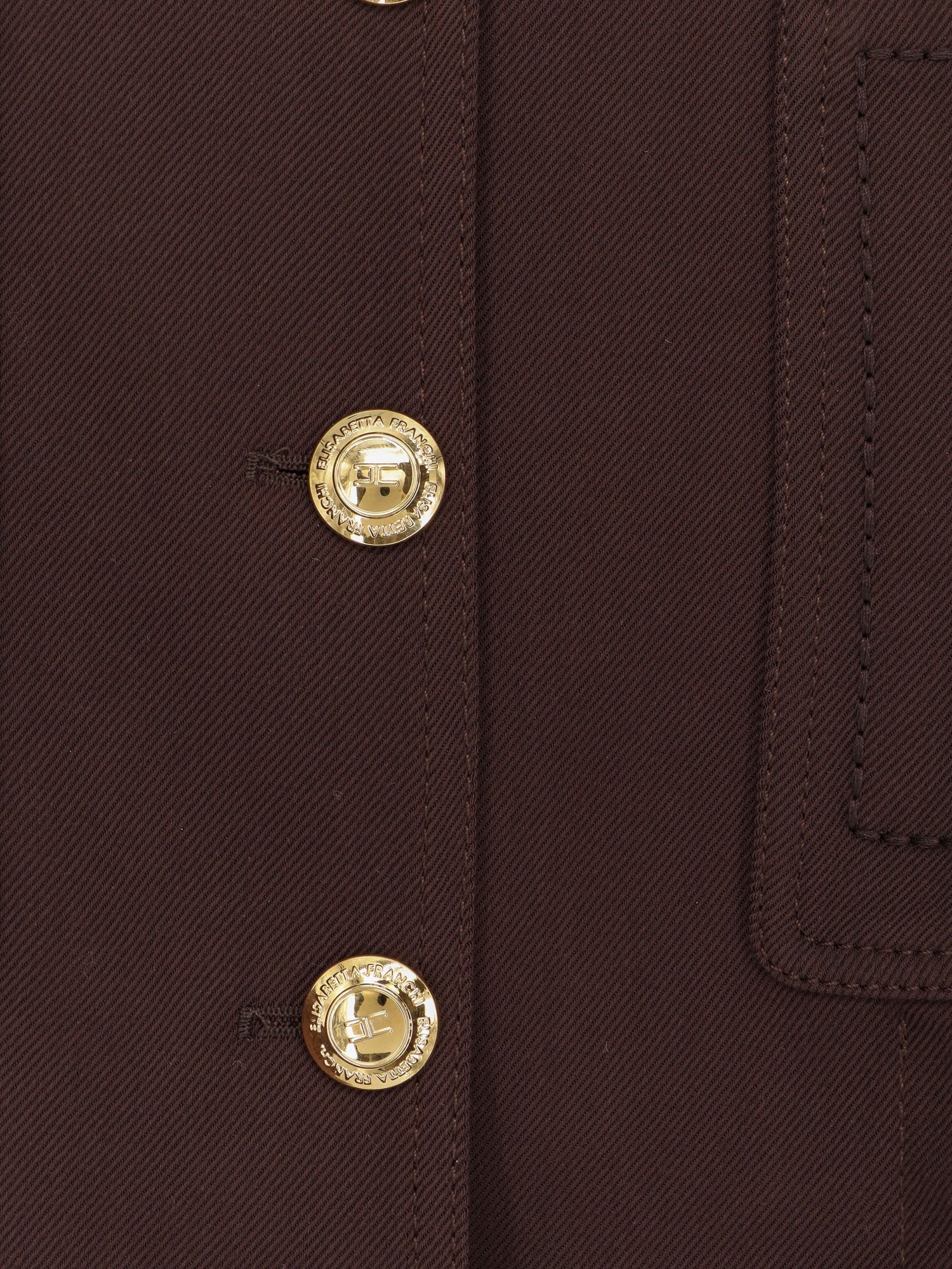 Elisabetta Franchi Cropped Viscose Jacket