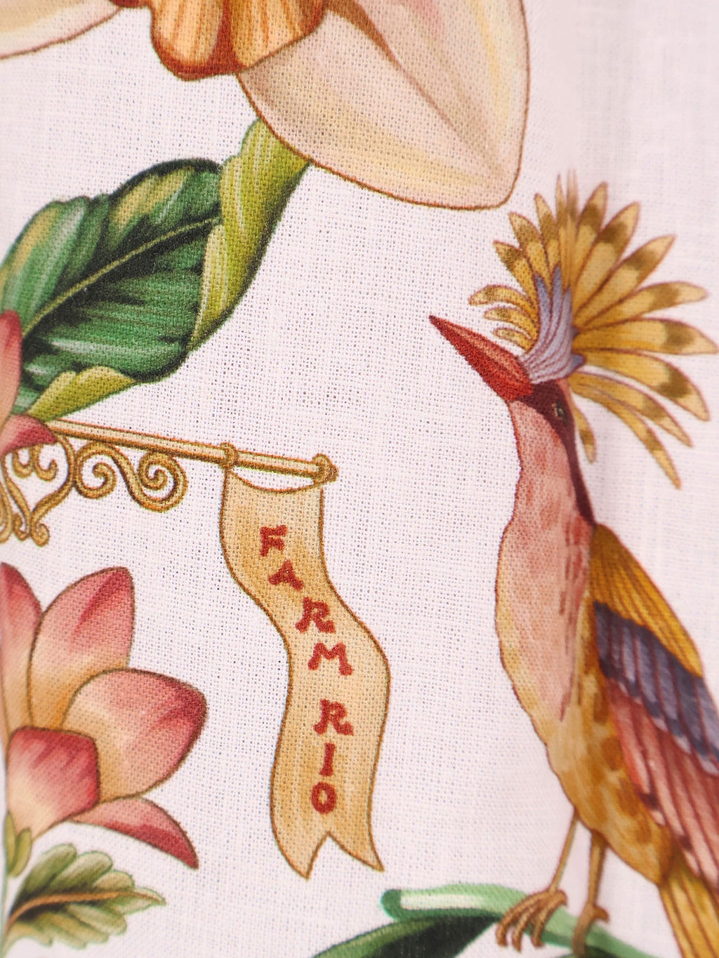 Farm Rio Linen And Viscose Shirt With Floral Pattern
