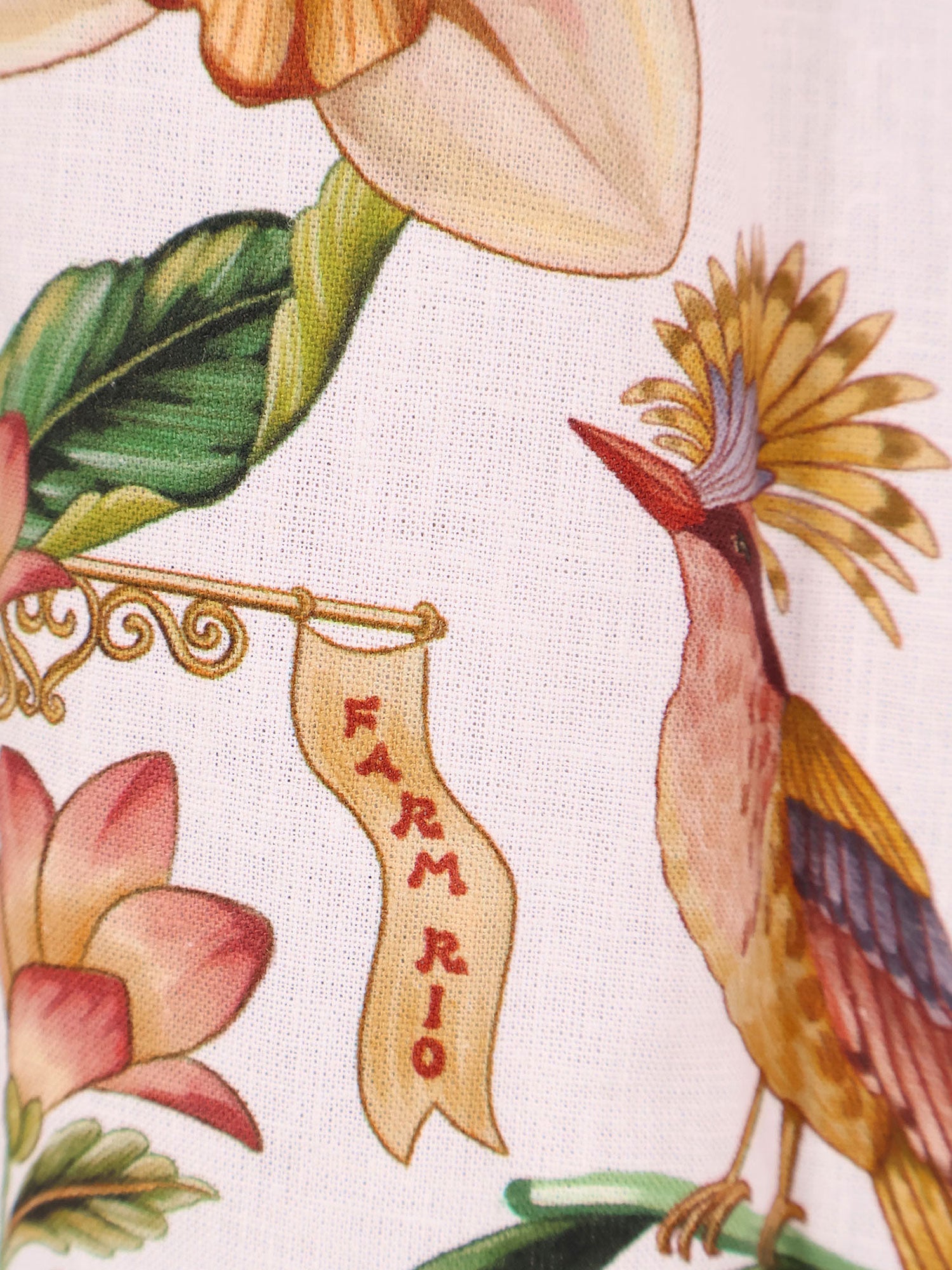 Farm Rio Linen And Viscose Shirt With Floral Pattern