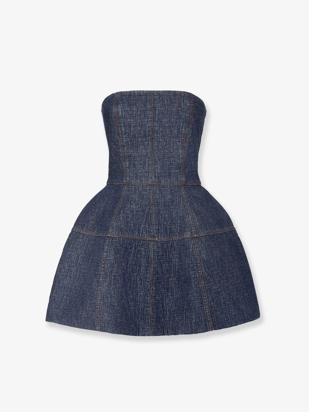 Fendi Padded Denim Mini Dress