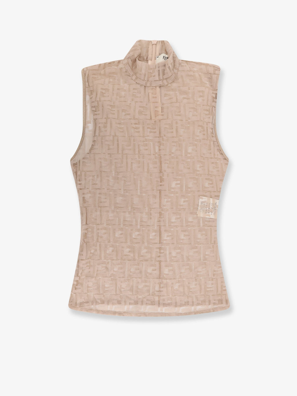 Fendi Ff Embroidered Jersey Top