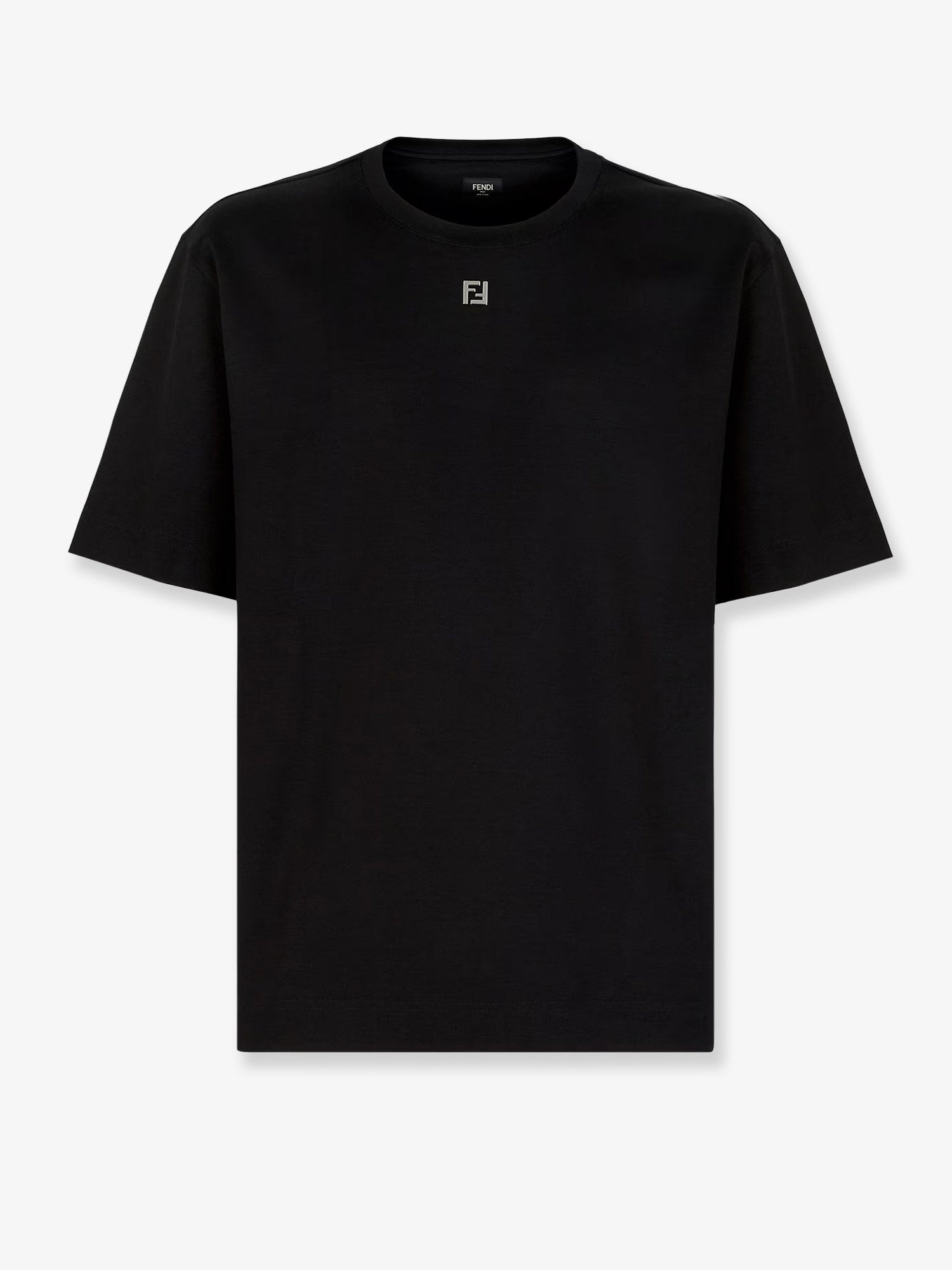 Fendi Cotton T-Shirt With Ff Detail