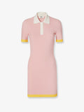 Fendi Cotton And Silk Blend Short Dress With All-Over Ff Motif