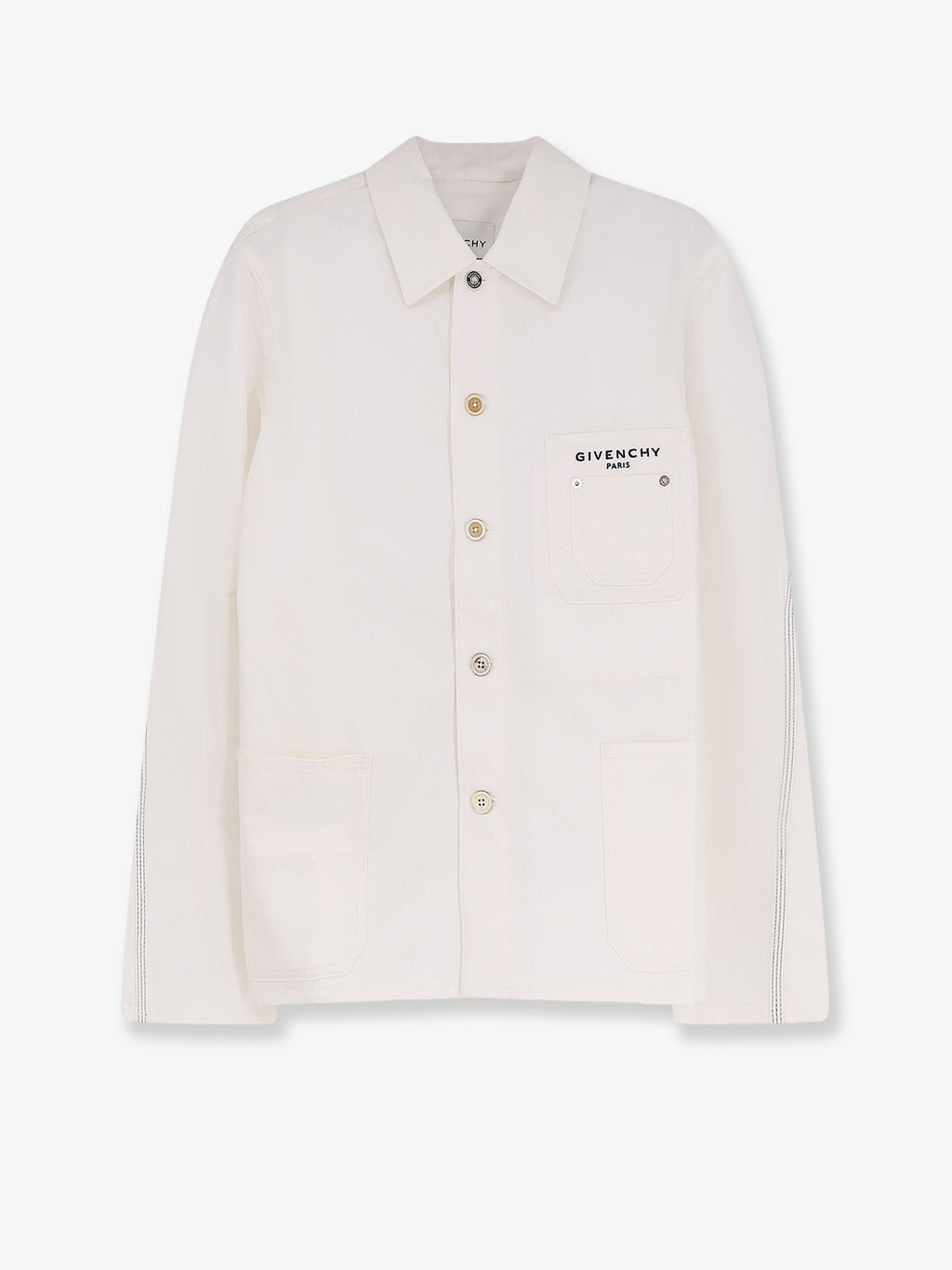 Givenchy Denim Jacket With Iconic Lettering Logo On The Front