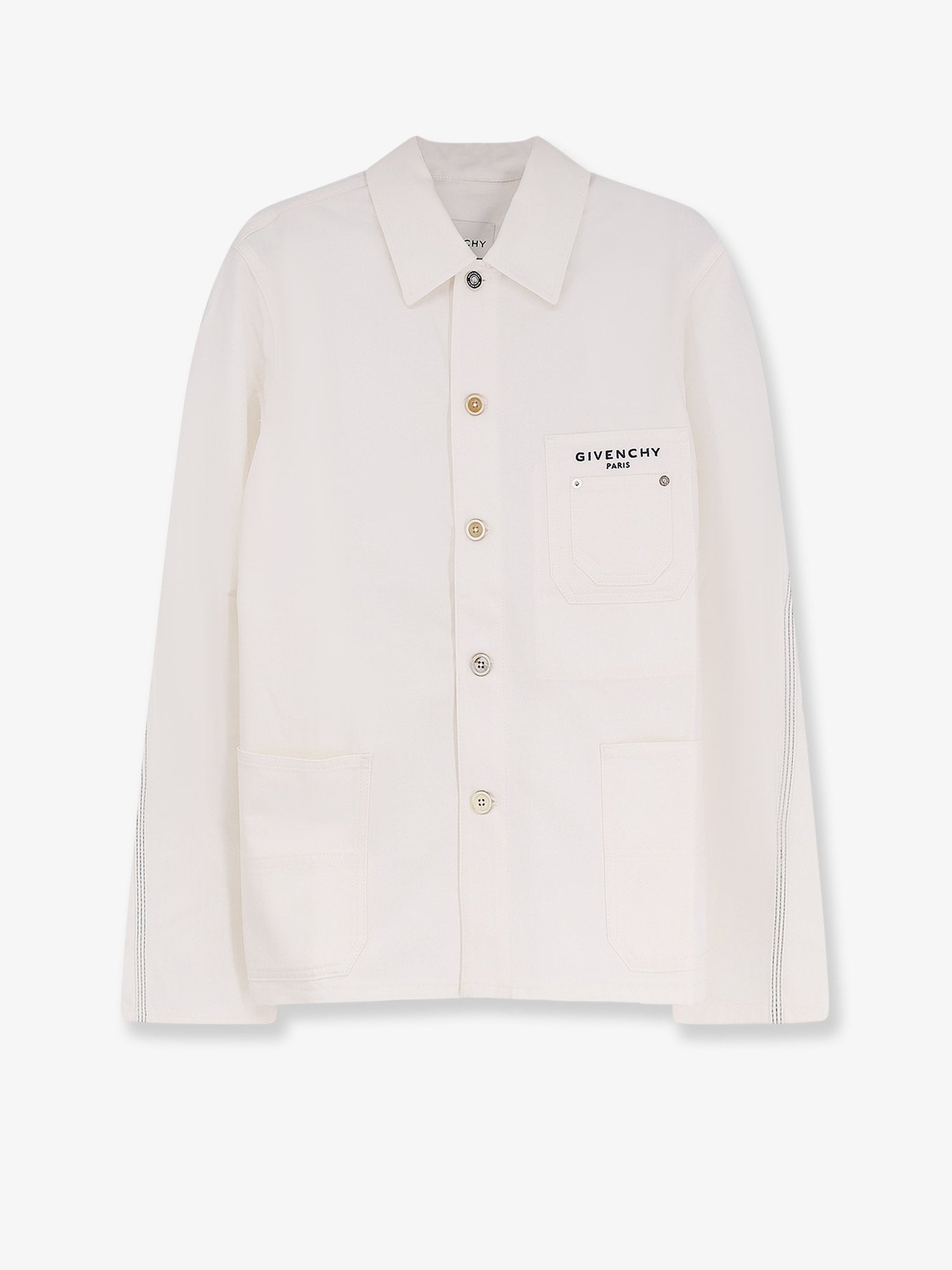 Givenchy Denim Jacket With Iconic Lettering Logo On The Front