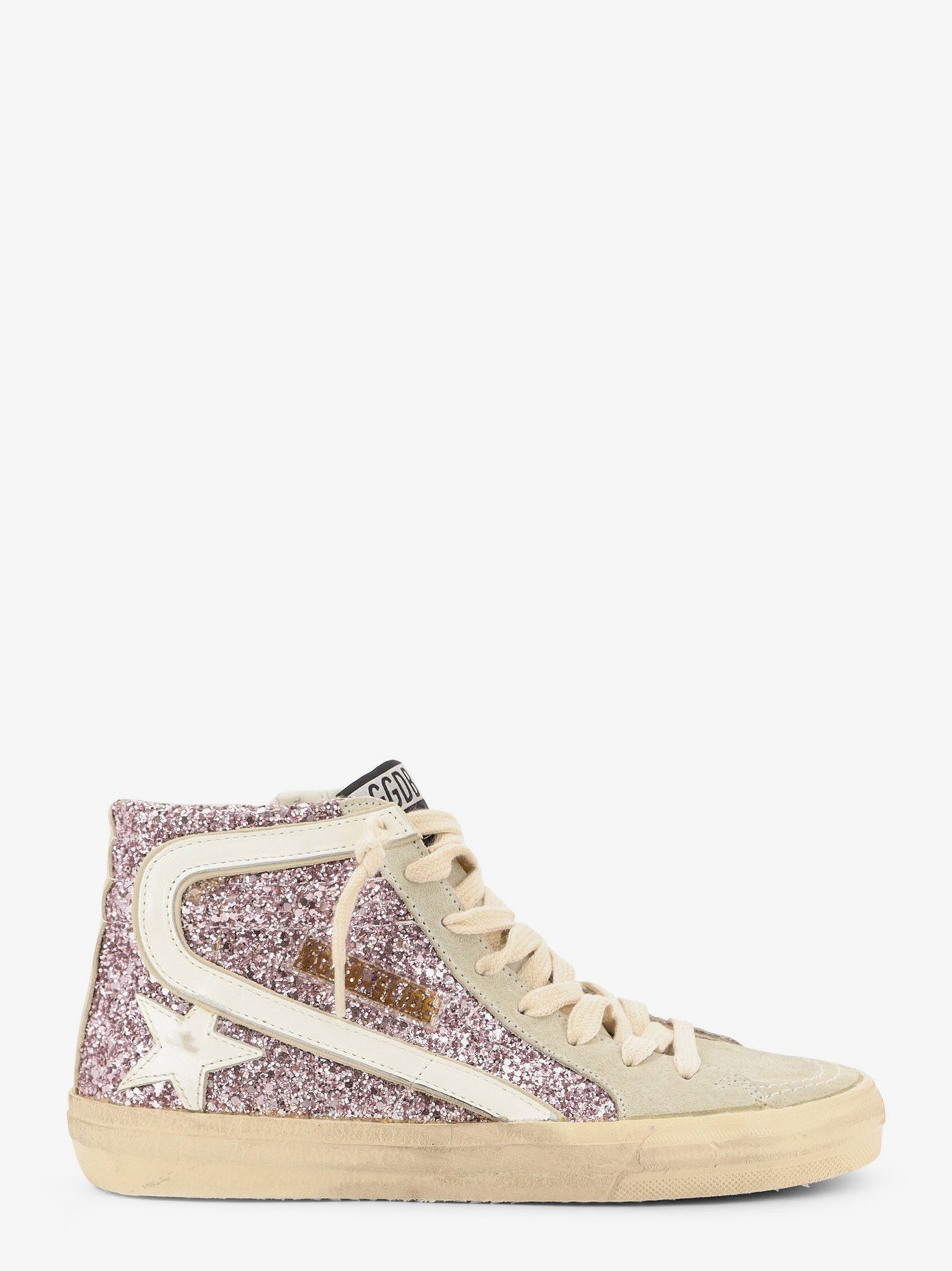 Golden Goose Deluxe Brand Leather Sneakers With All-Over Glitter Detail