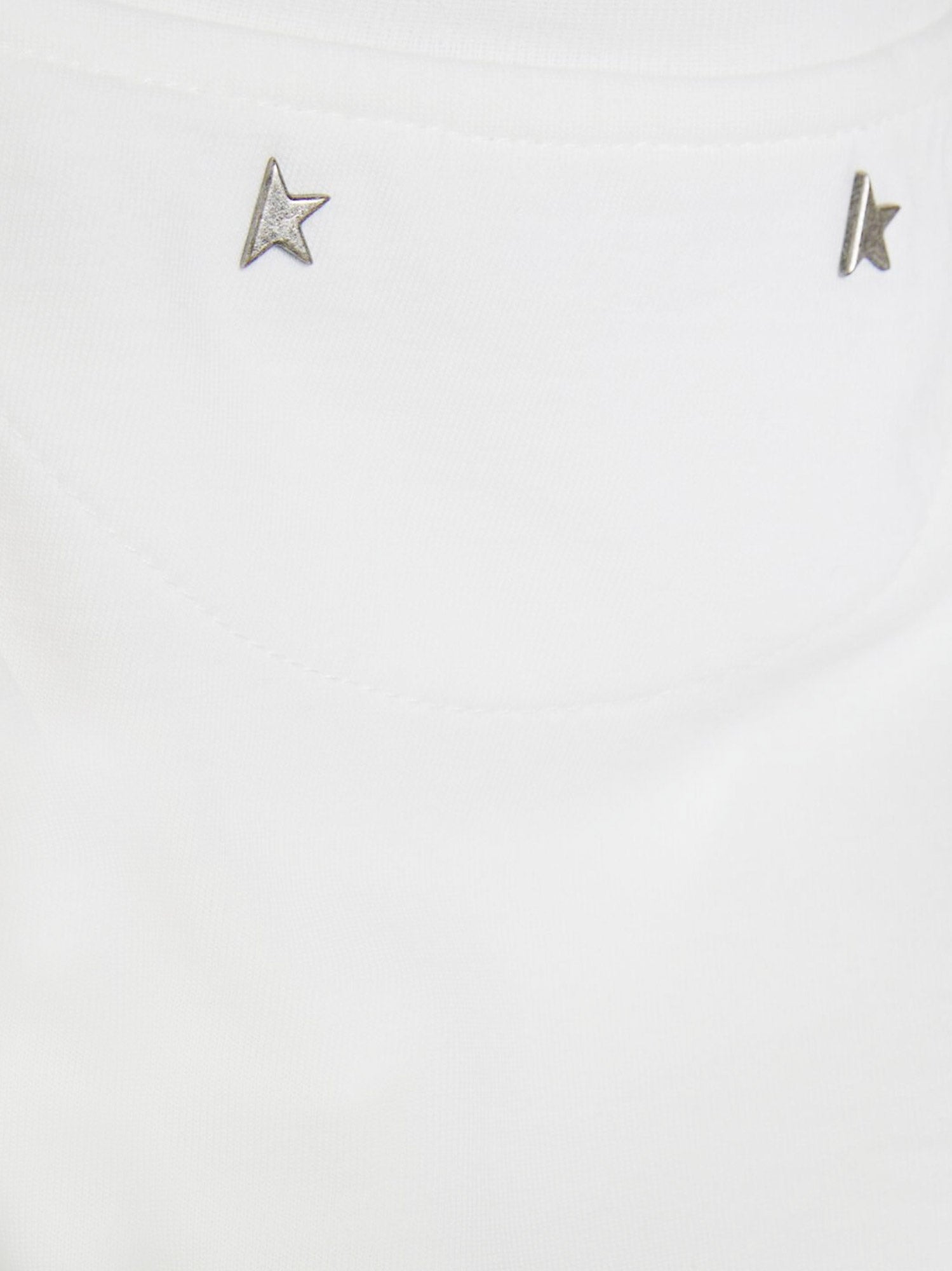 Golden Goose Deluxe Brand Cotton T-Shirt With Rhinestones