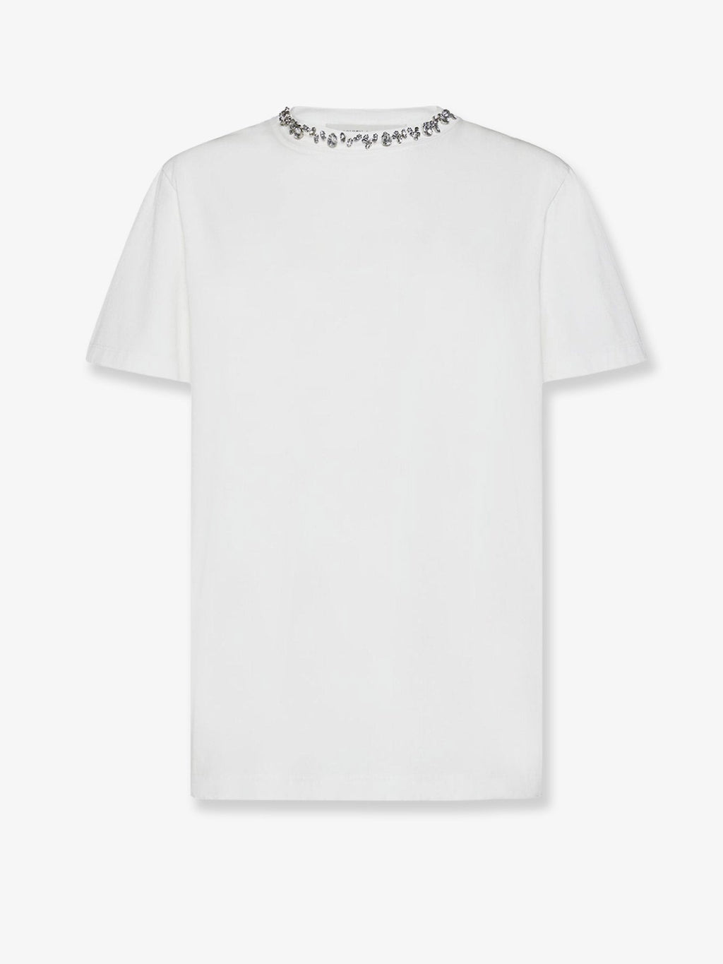 Golden Goose Deluxe Brand Cotton T-Shirt With Rhinestones