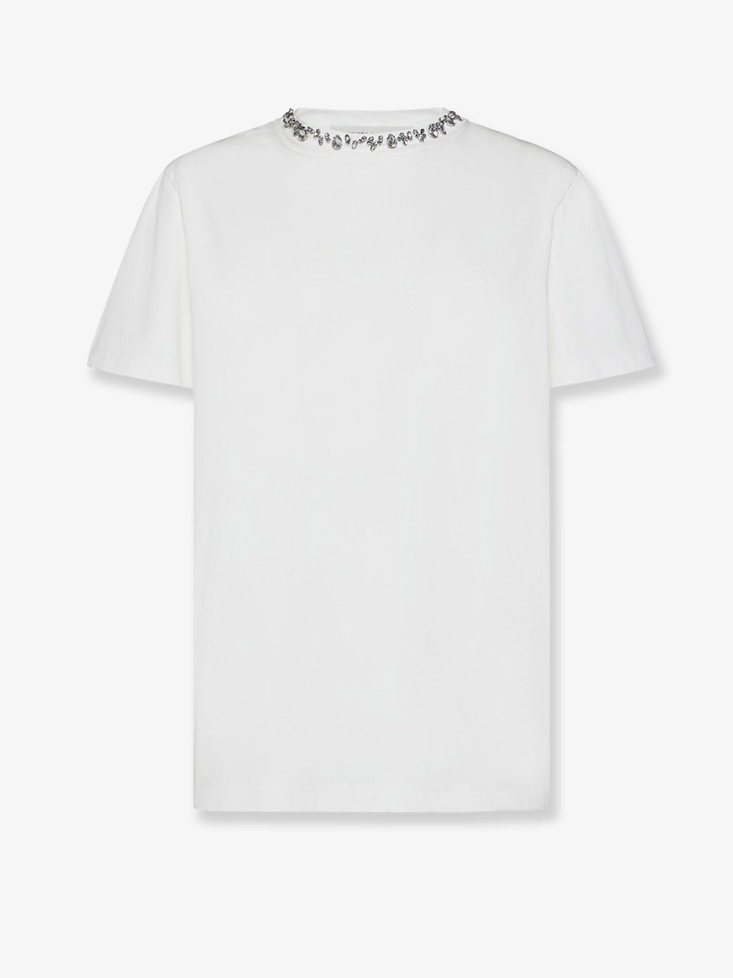 Golden Goose Deluxe Brand Cotton T-Shirt With Rhinestones